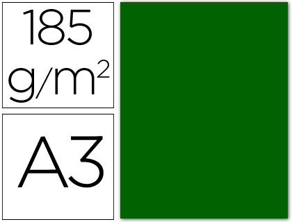 50h. cartulina Guarro A3 185g/m² verde billar